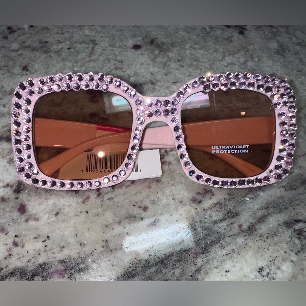 Pink Rhinestone Sunglasses